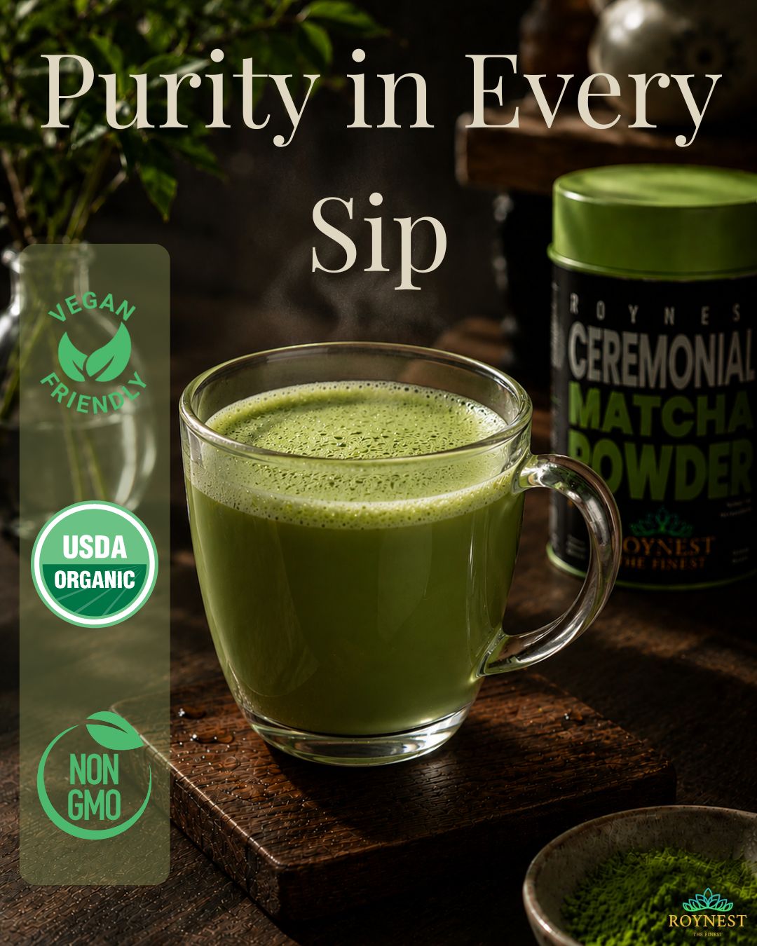 Roynest Ceremonial Matcha Powder 50g – Organic Matcha - Roynest