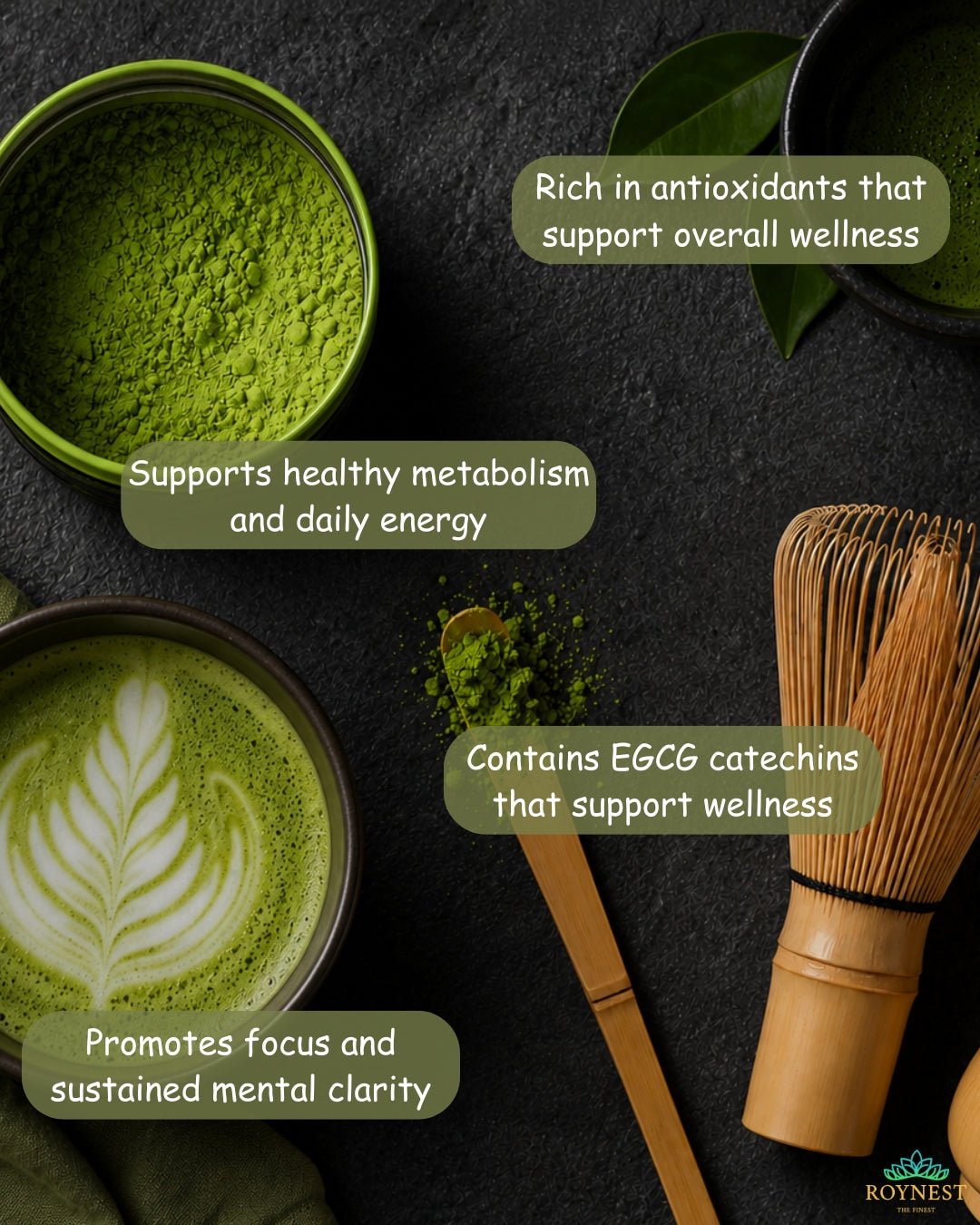 Roynest Ceremonial Matcha Powder 50g – Organic Matcha - Roynest