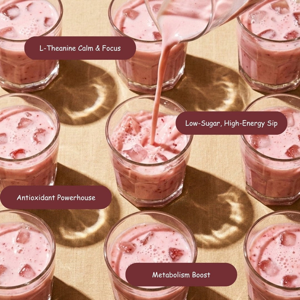 Roynest Strawberry Matcha Latte Powder, Case of 16 - Roynest