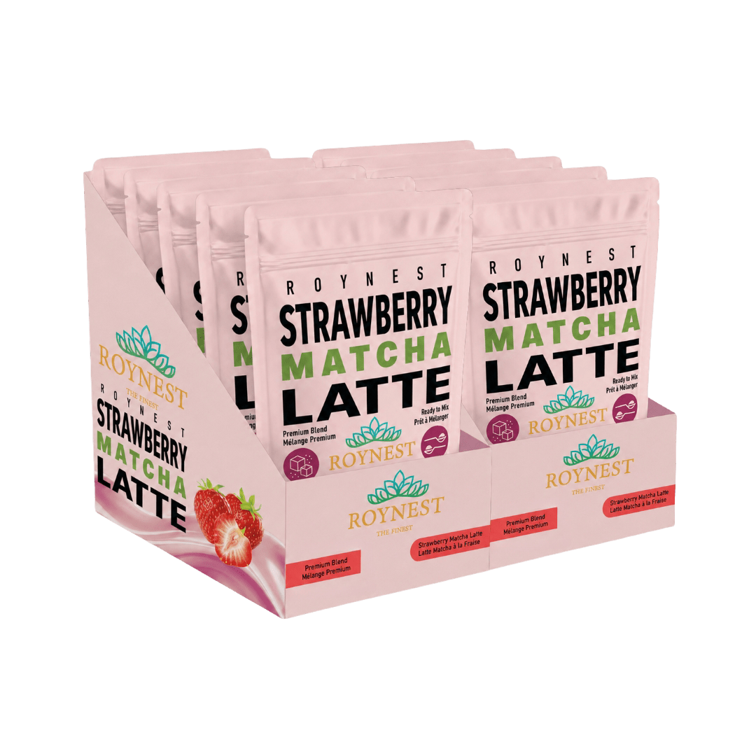 Roynest Strawberry Matcha Latte Powder, Case of 16 - Roynest
