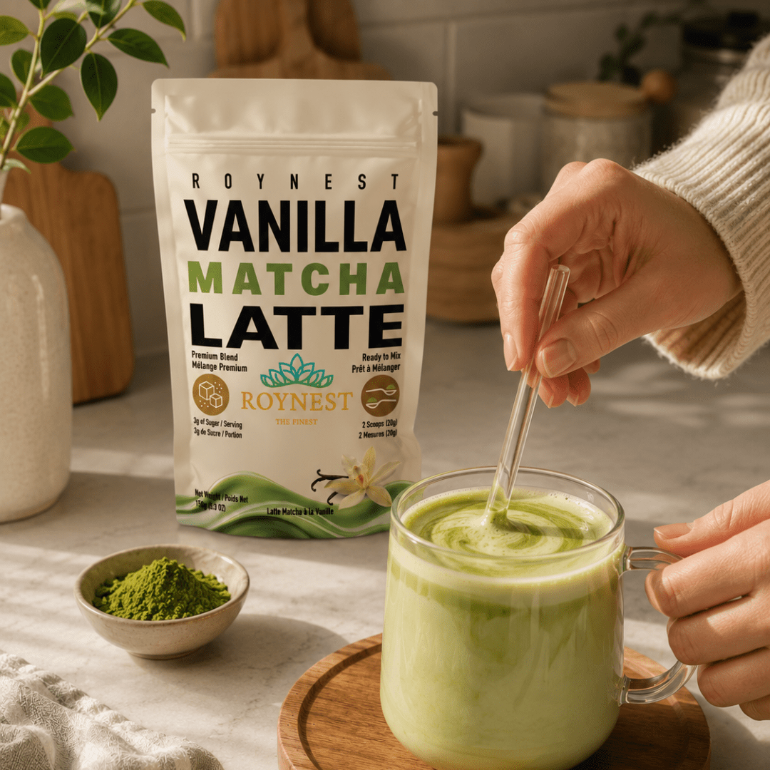 Roynest Vanilla Matcha Latte – 150g Premium Powder - Roynest
