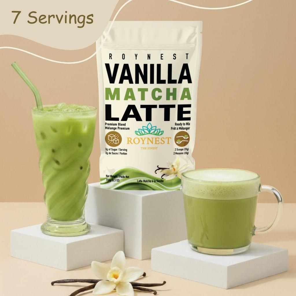 Roynest Vanilla Matcha Latte – Case of 16 | Premium Powder - Roynest
